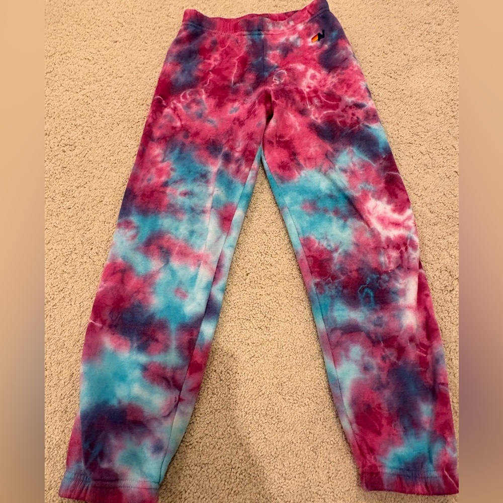 Aviator Nation Kids Tie-Dye Sweatpants, Size 10